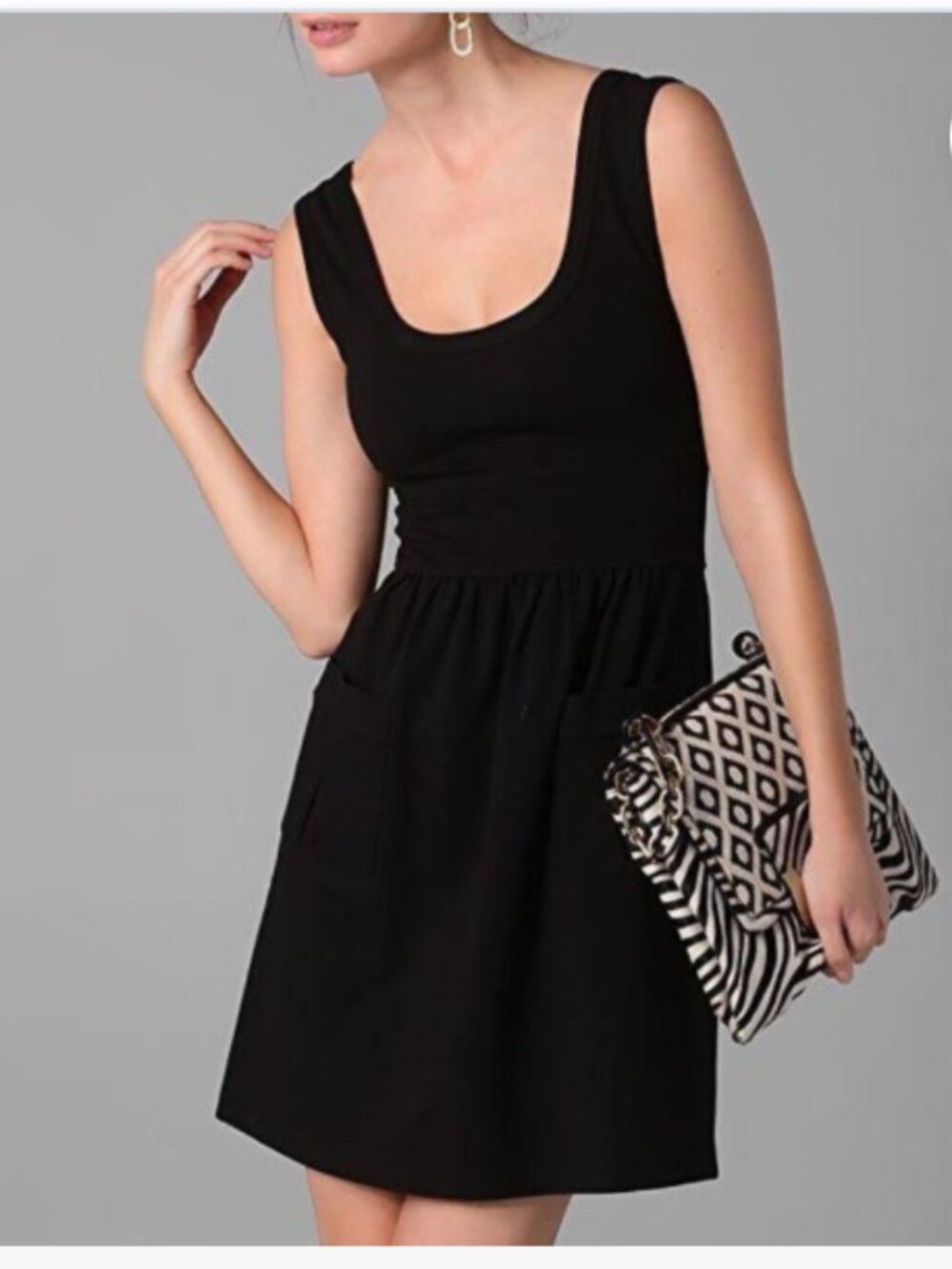 Diane Von Furstenberg Cezanne Dress Navy Sleeveless with Pockets Size 4